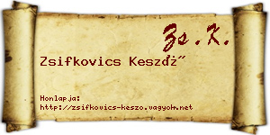 Zsifkovics Kesző névjegykártya
